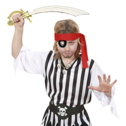 Pirátska šabľa s páskou cez oko